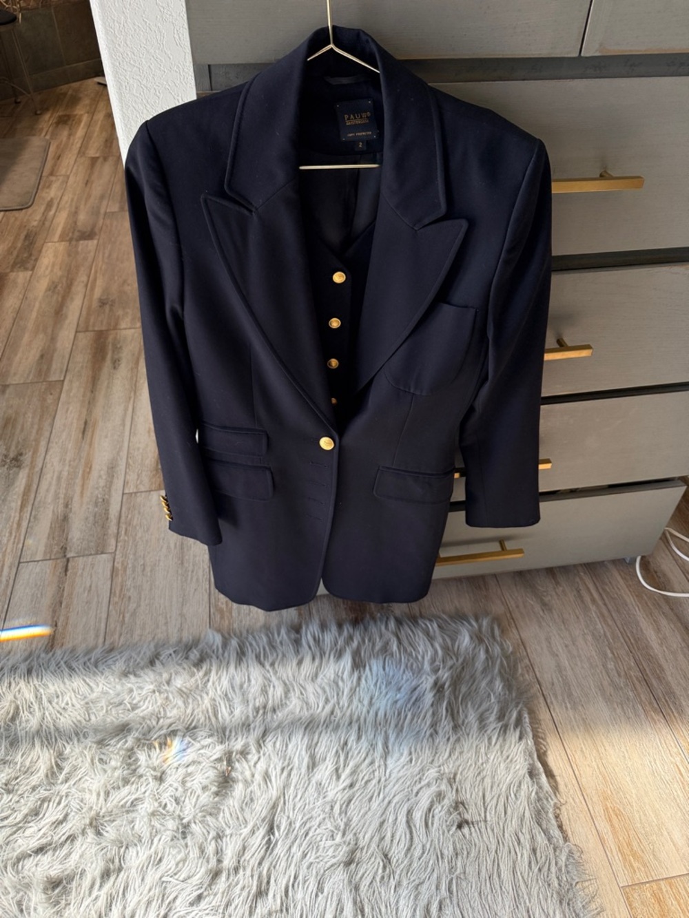 Pauw Amsterdam Navy Blazer with Gold-Tone Buttons